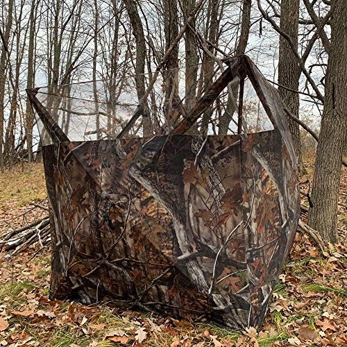 THUNDERBAY Pop Up 3 Sided Ground Blind for Deer Duck Turkey Hunting, Portable Quick Setup Lightweight 3 Panels Deer Hunting Blind