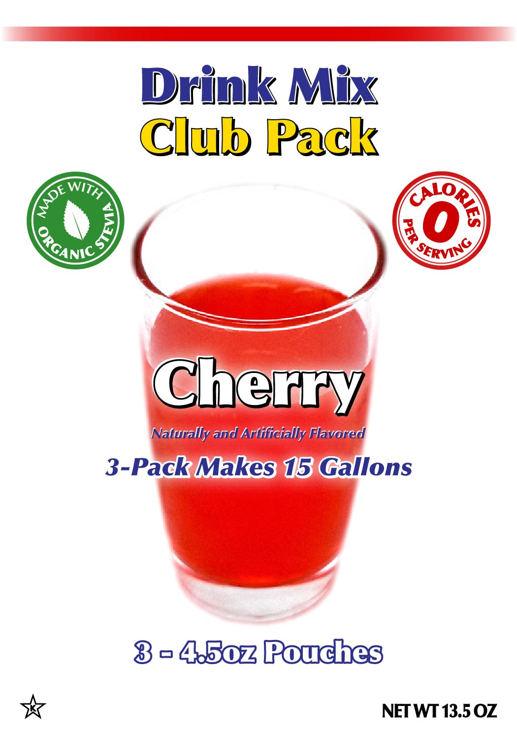 GramZero Raspberry Blush, Sugar Free Drink Mix, Pitcher Pack, Great For Nutrition Club Loaded Tea, Zero Calorie, Stevia Sweetened