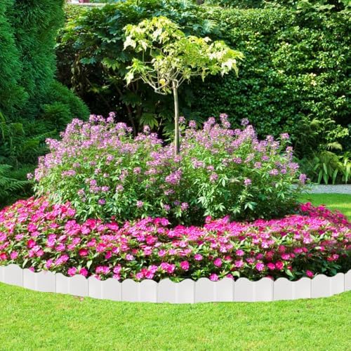 Orgrimmar Garden Edging Kit 40PCS Pound-in Interlocking Black(20”x5.3”)