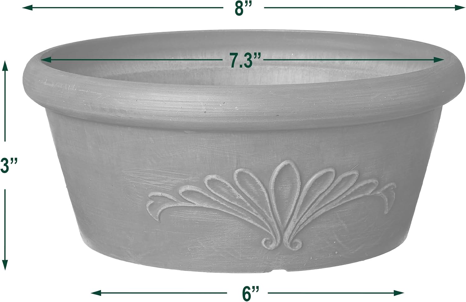 Arcadia Garden Products PSW TA25C Plastic/Stone/Wood Composite Bulb Pan – No Drainage Hole (Drillable), Planter Bowl for Succulents, Bonsai, Fairy Gardens, Herbs,10-Inch, Chocolate