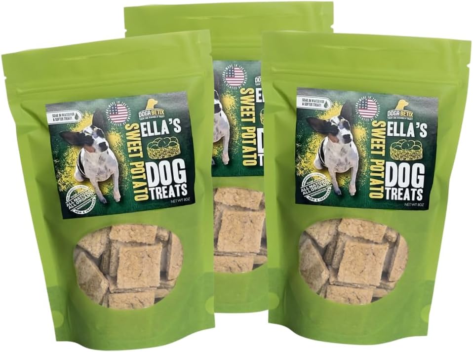 Ella's Diabetic Dog Treats Chicken (8oz) - Low Glycemic Ingredients - Vet Approved - Made in USA by Owners of Diabetic Dogs - Developed to Help Keep Glucose Levels Stable