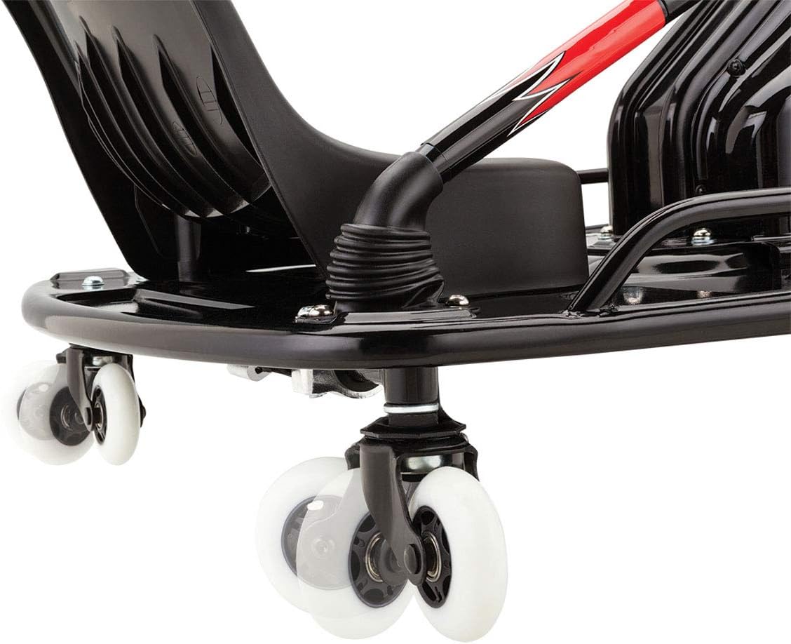 Razor Crazy Cart DLX for Kids Ages 9+ - 24V Electric Drfting Go Kart - Enhanced Drift Bar, Brodie Knob Steering, Variable Speed, Up to 12 mph