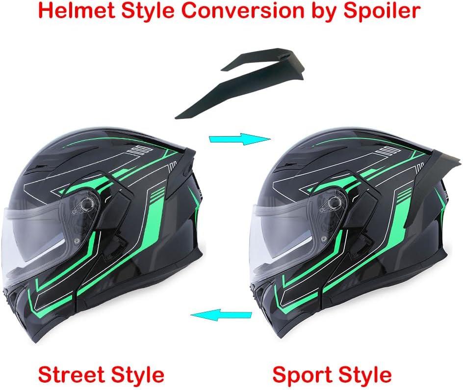 1Storm Motorcycle Modular Full Face Helmet Bike Flip up Dual Visor Sun Shield: HB89 Matt Black
