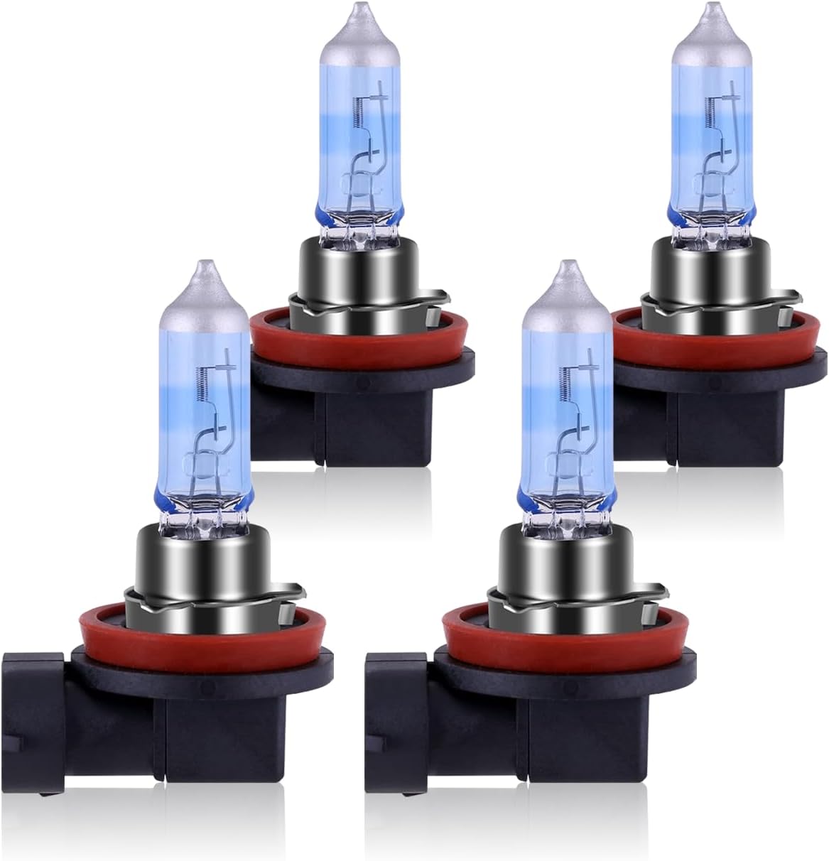 NEWBROWN H11 Headlight Bulb Halogen 5000K Super White Light Long Life Replacement PGJ19-2 12V/55W (H11, 2 Pack)