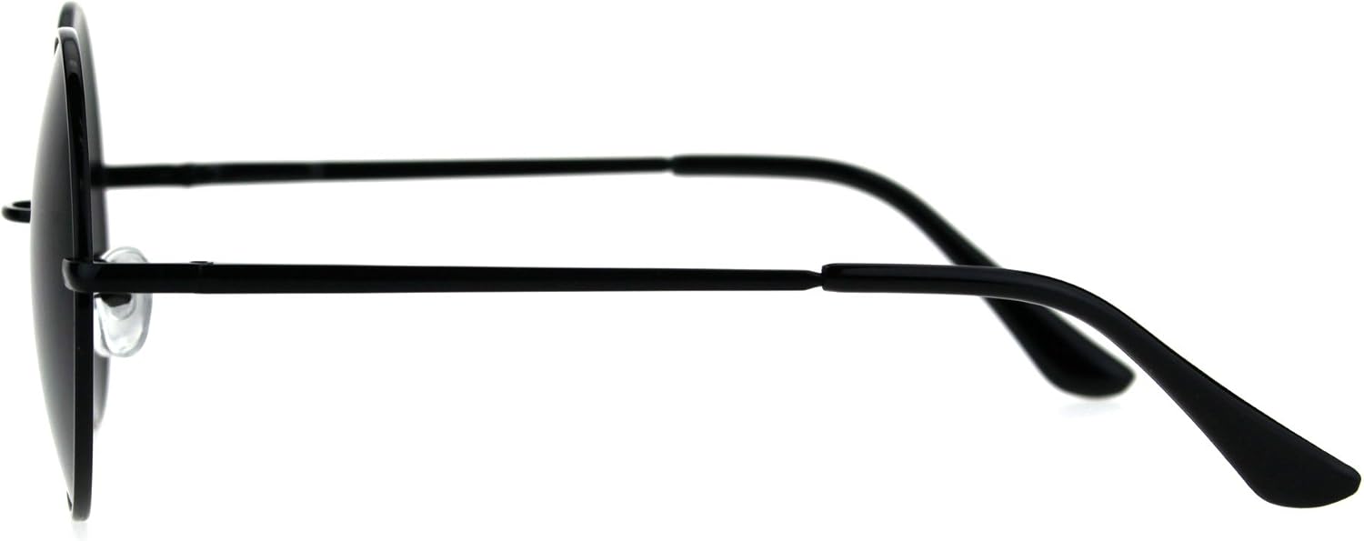 SA106 Reflective Color Mirrored Hippie Groove Round Circle Lens Retro Sunglasses