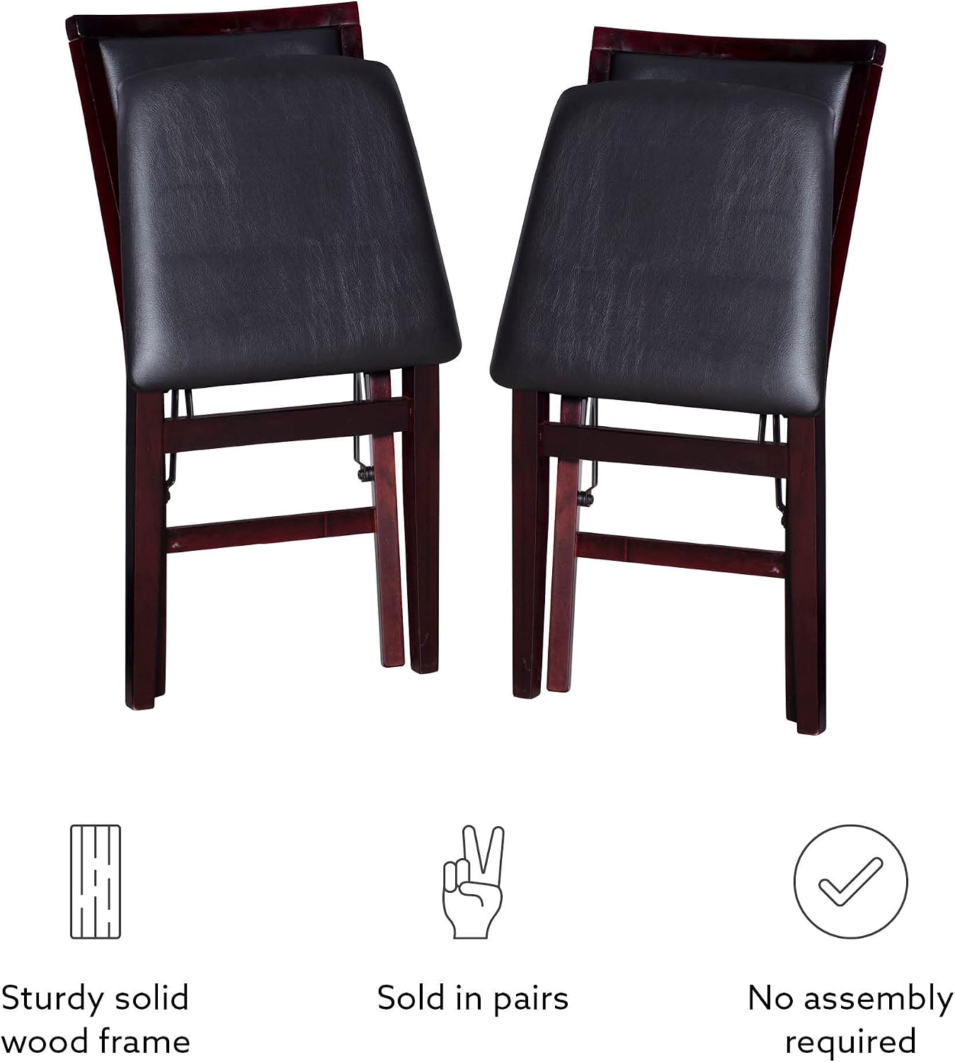 Linon Keira Pad Back Folding Bar Stool