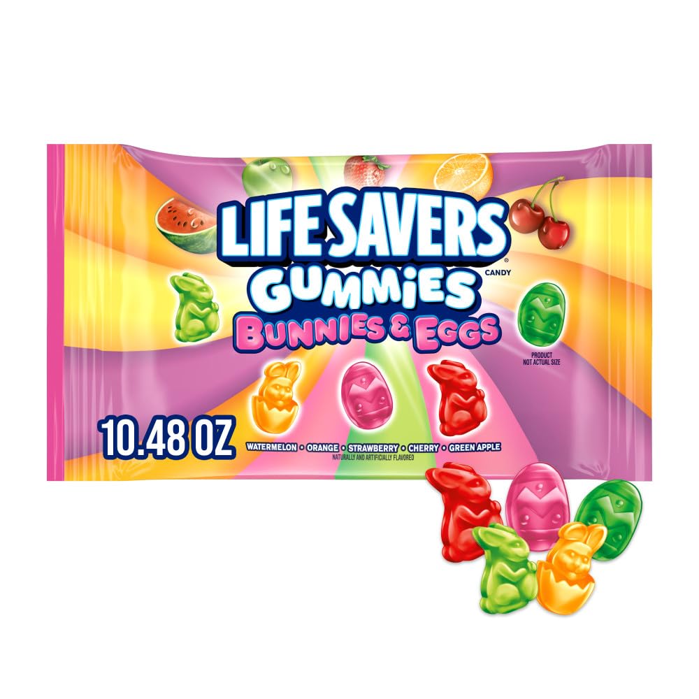 LIFE SAVERS Gummies Bunnies & Eggs Easter Candy Assortment, 9 Oz Bag
