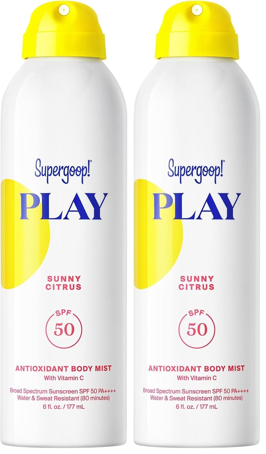 Supergoop! PLAY Antioxidant Body Mist Vitamin C -SPF 50 PA++++ Broad Spectrum Sunscreen - Body Spray - Great for Active Days