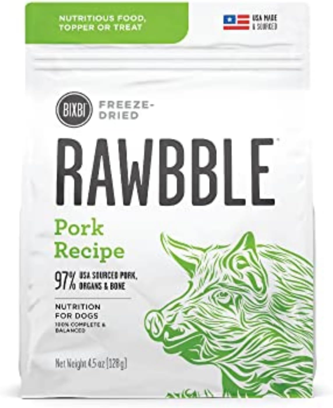 BIXBI Liberty Freeze-Dried Dog Food Topper & Treats, Beef – 98% Meat & Organs, No Refrigeration – USA Made, 26 oz