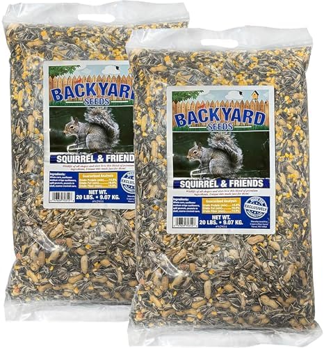 CountryMax Backyard Seeds Squirrel & Chipmunk Food Mix – 8 lb Bag – Premium Wildlife Blend with Sunflower Seeds, Peanuts & Corn – Ideal for Squirrels, Chipmunks, Rabbits & Backyard Birds​
