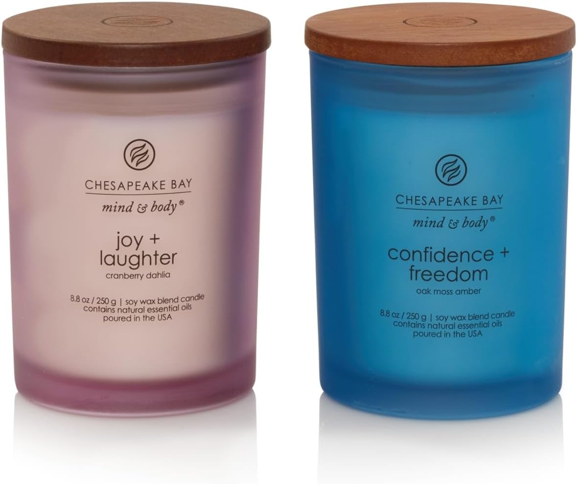 Chesapeake Bay Balance + Harmony Scented Candle Water Lily Pear Fragrance 50 Hours Burn Time Warm & Decorative Soy Wax Blend