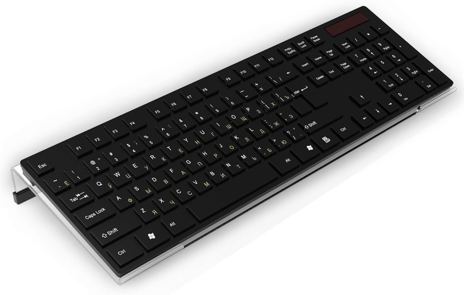 KOTEMON Acrylic Tilted Computer Keyboard Stand for Ergonomic Typing, Keyboard Tray Holder with Silicone Non-Slip Case, Black