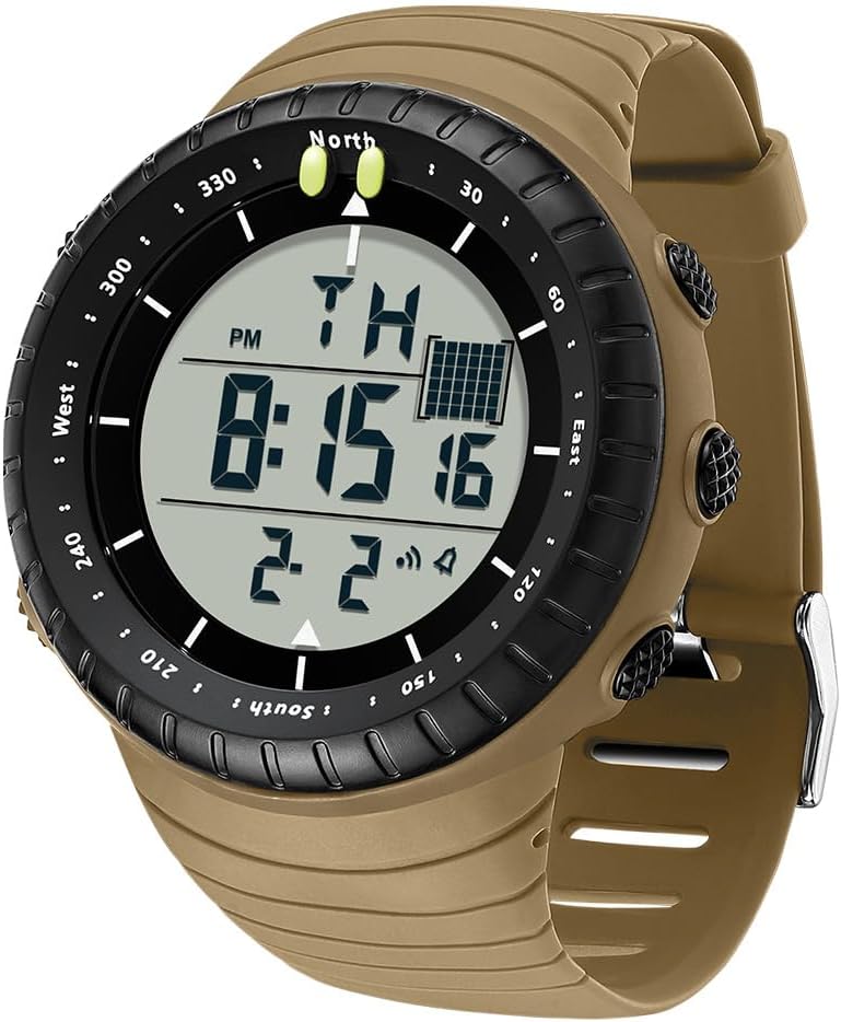 Gosasa Men Sport Watch Countdown Stopwatch Watch Mens Wrist Watch Waterproof LED Electronic Digital Male Watch 12/24 Hour Multifunctional Watch