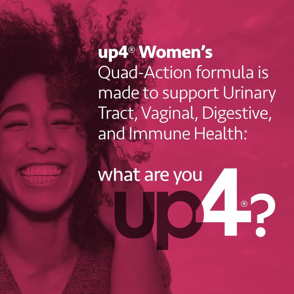 up4 Probiotic for Women, Vaginal, Digestive & Immune Support* 50B CFU 60 ct | Quad-Action Formula, Lactobacillus Strains, Whole Cranberry Powder
