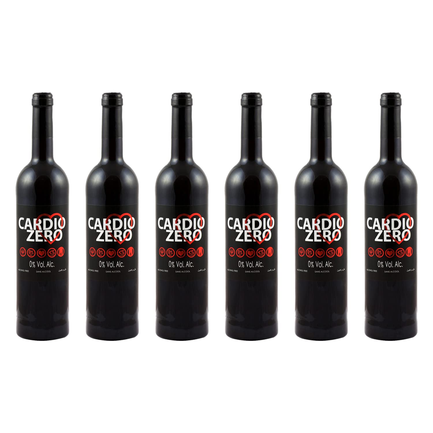 Elivo Cardio Zero Red Dealcoholized 0.0% Non-Alcoholic Red From Spain 750ml, Low Sugar, Low Calories (1 Bottle)