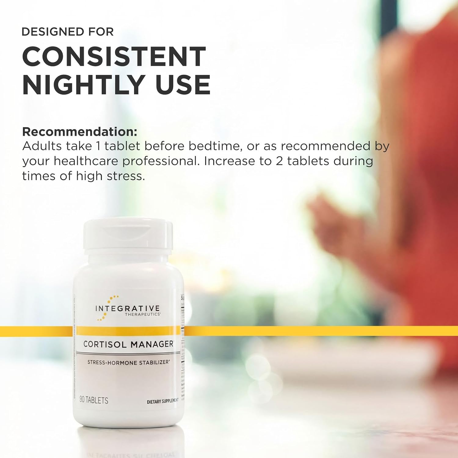 Integrative Therapeutics Cortisol Manager - Balance Cortisol & Support Relaxation for Restful Sleep* - Includes Ashwagandha & L-Theanine for Confidence with Less Stress* - 30 Tablets