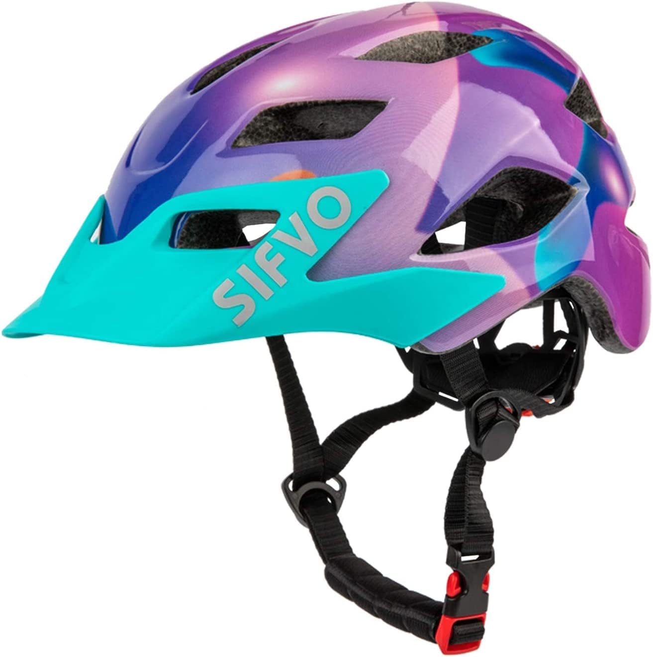 Kids Helmet, SIFVO Kids Bike Helmet Boys and Girls Bike Helmet with Cool Visor Helmet for Kids 5-14