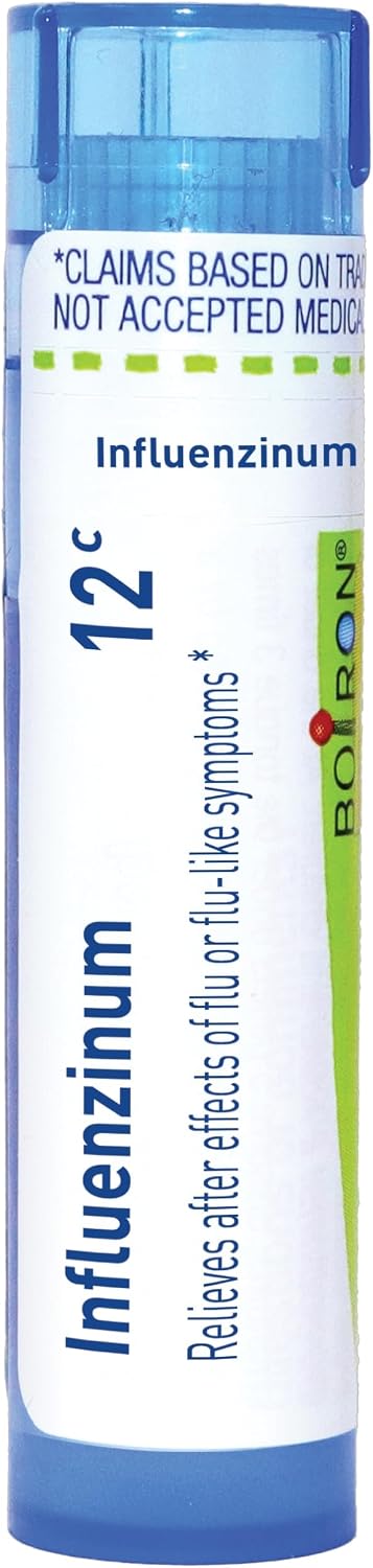 Boiron Influenzinum 12C for After Effects of Flu or Flu-Like Symptoms - 80 Pellets | Single-medicine homeopathic pellets for After Effects of Flu or