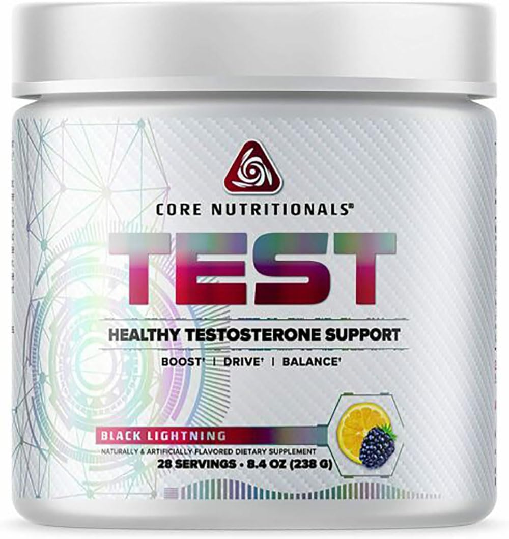 Core Nutritionals Test Testosterone Support, Black Lightning, 28 Servings