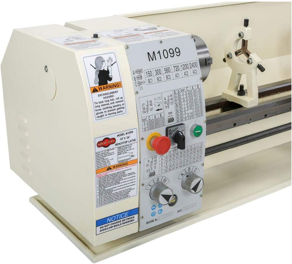 Shop Fox M1099 10 by 26" Bench athe, Metal, Large