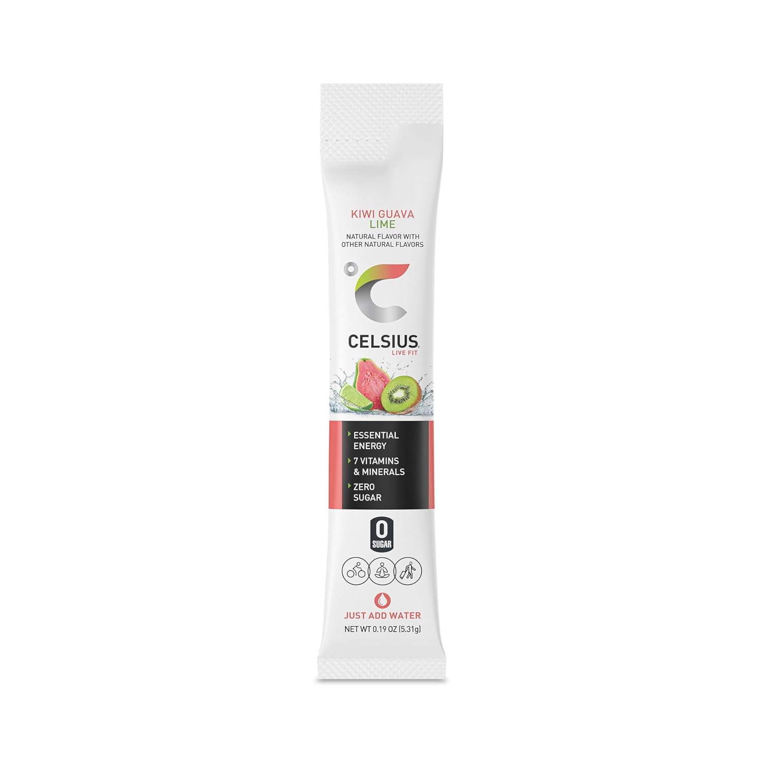 CELSIUS On-The-Go Powder Stick Packs, Zero Sugar (14 Sticks per Pack)