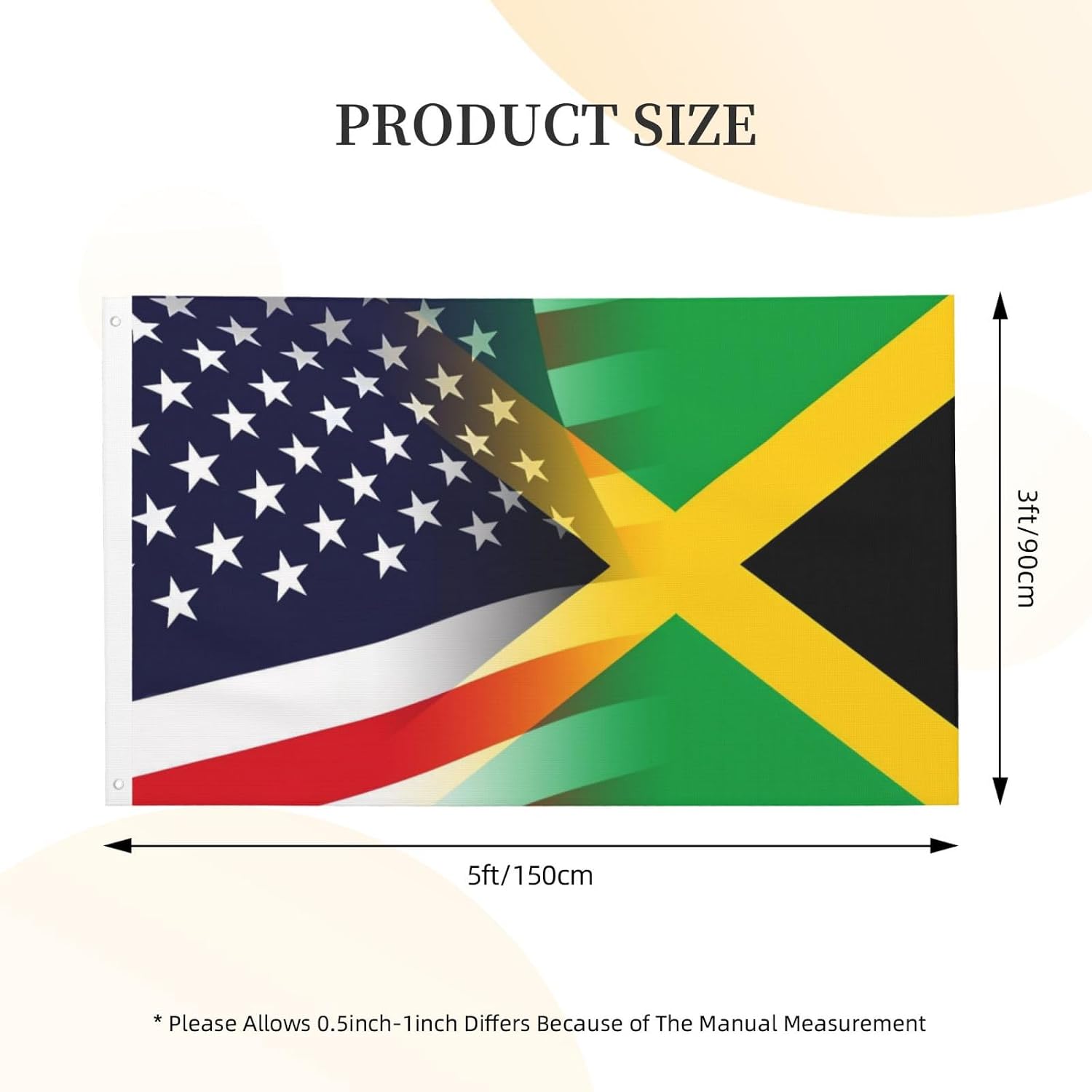 Nicaragua Nicaraguan And American Flag America USA 3x5 Ft Patriotic Banner Outdoor Indoor Decoration National Flags for Garden Car Yard Outside Decor