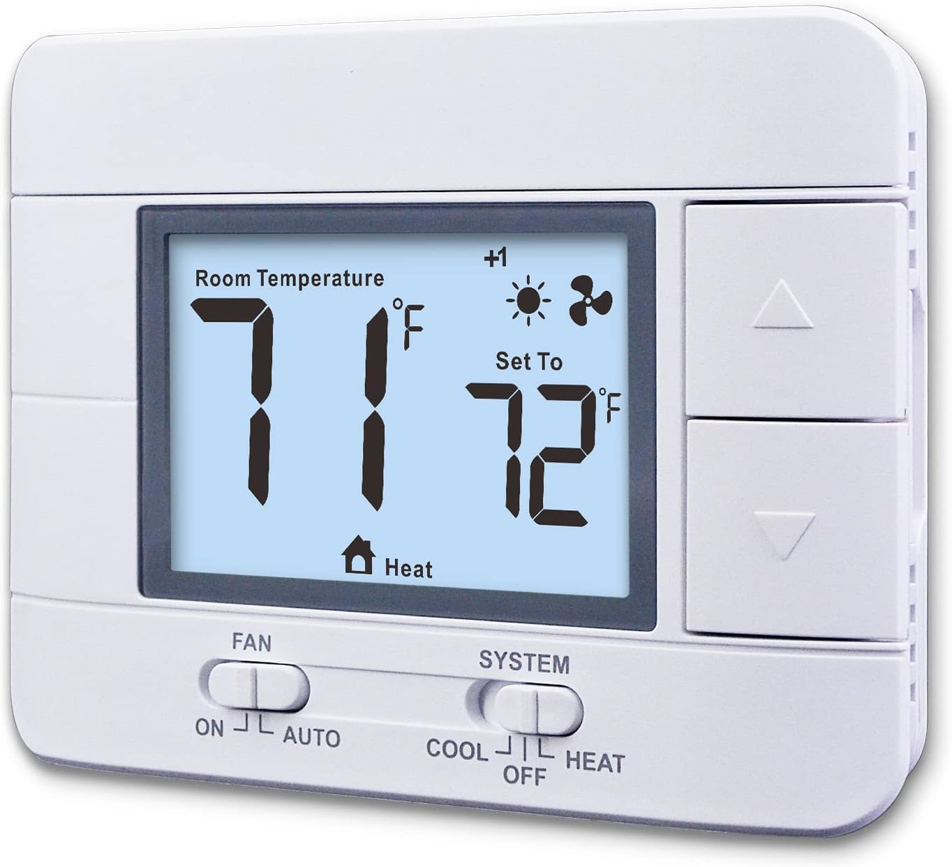 Aowel 2 Heat/ 2 Cool Non-Programmable Thermostat for Conventional System