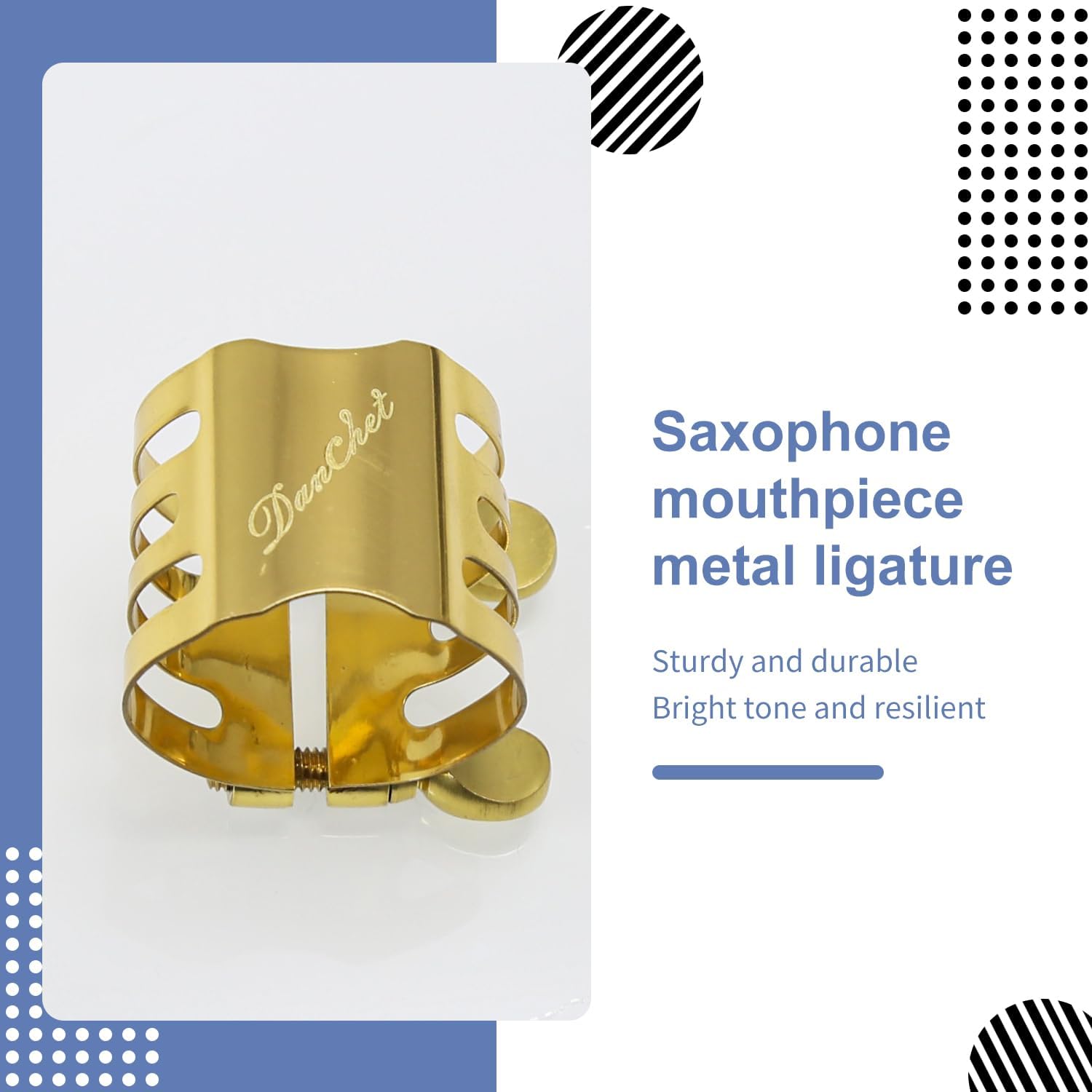 Tenor Saxophone Ligature Double Screws Gold Tenor Saxophone Ligature Fastener
