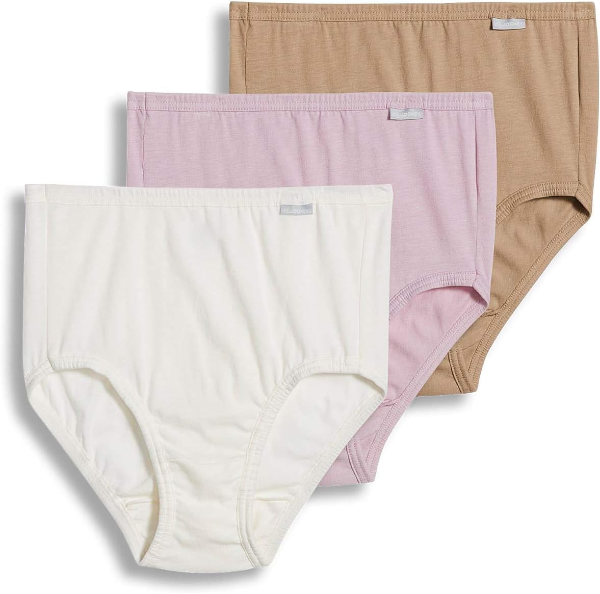 Jockey Women's Underwear 100% Cotton Elance Brief - 3 Pack