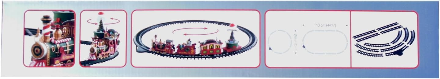 Lemax North Pole Railway, 26.18 in L X 44.49 in W X 5.91 in H, Polyresin Plastic Blend