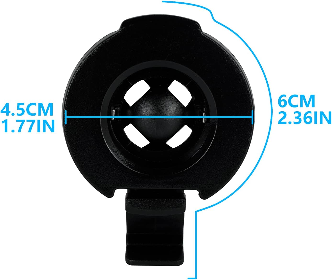 BOROLA GPS Holder Bracket Cradle, Compatible for Garmin Nuvi | Durable plastic GPS mount bracket, tool-free install, ball-socket adjustment for vehicle air vent mounting