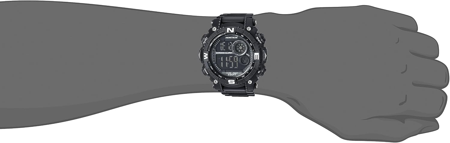 Armitron Sport Men's Digital Chronograph Resin Strap Watch, 40/8284