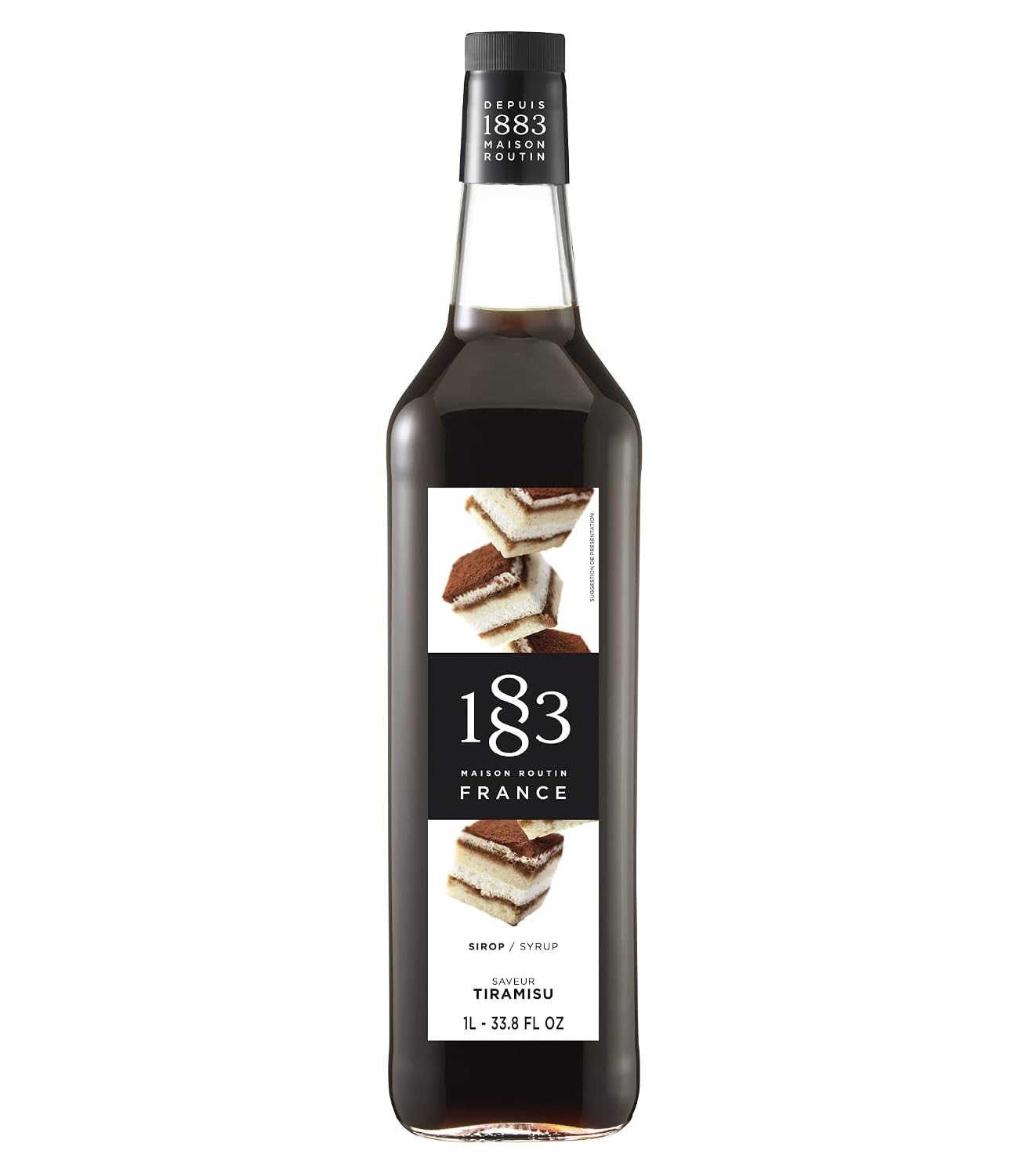 1883 Maple Syrup for Drinks, Made in France, 1 Liter Glass Bottle