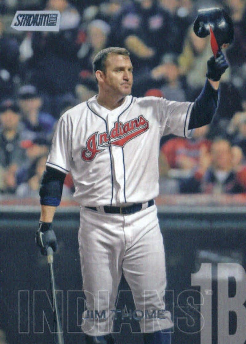 2018 Topps Stadium Club #141 Jim Thome Cleveland Indians Baseball Card - GOTBASEBALLCARDS