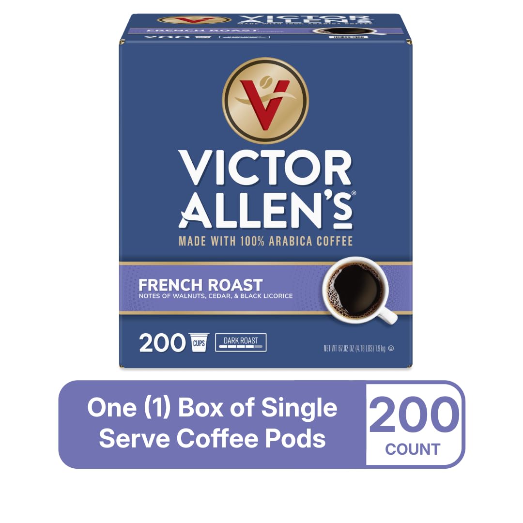 Victor Allen's Coffee Donut Shop Blend, Medium Roast, 80 Count, Single Serve Coffee Pods for Keurig K-Cup Brewers | 100% Arabica beans, Compatible with all K-Cup brewers, Kosher-OU (Pareve), 90-150mg caffeine per serving