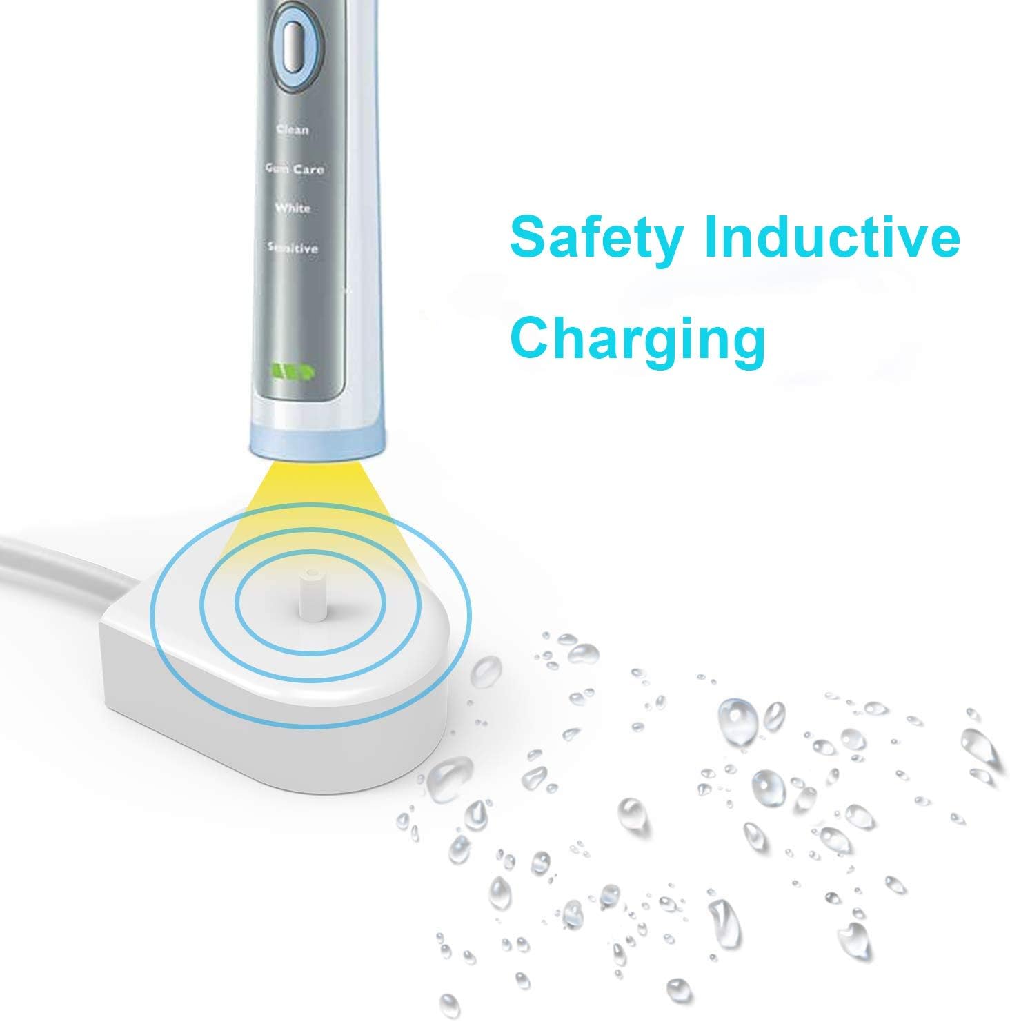 Replacement Charger Base for Philips Sonicare Electric Toothbrush HX6100, Travel Charger for Philips Sonicare HX3000 / HX6000 / HX8000 / HX9000 Series