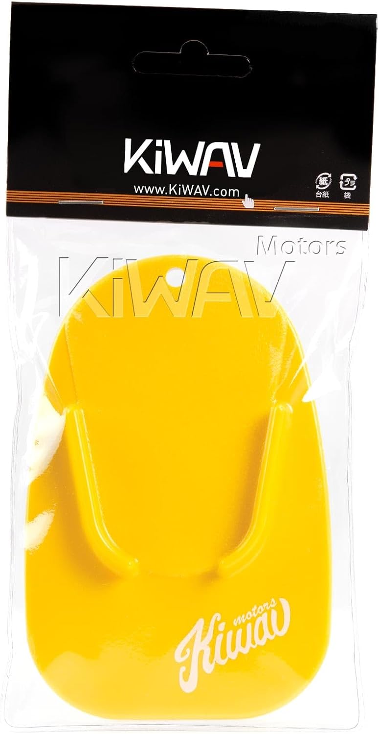 KiWAV Motorcycle Kickstand Pad Plate Support Accessory - Black - Soft Ground, Grass, Hot Pavement, Outdoor Parking, Anti Sinking