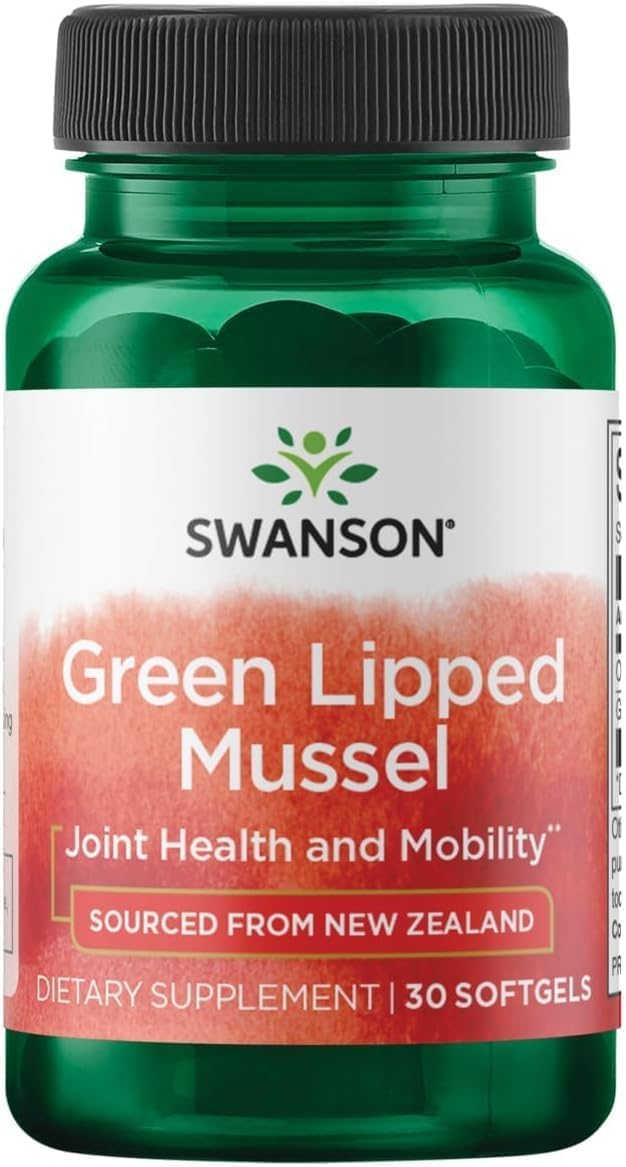 Swanson New Zealand Green Lipped Mussel Oil, 30 Softgels | Supports Joint Comfort and Mobility, Whole-Food Source of Chondroitin Sulfate, Minerals and Nutrients for Joints