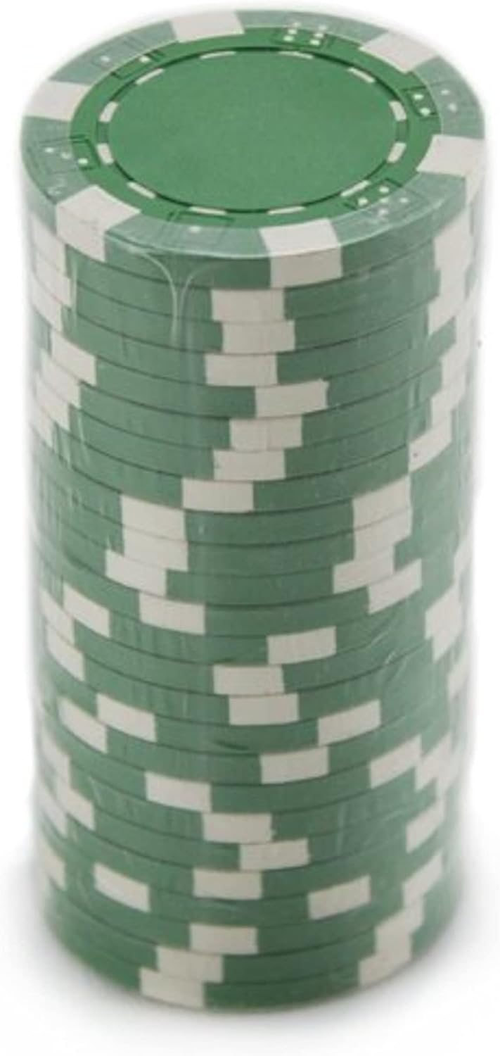 Brybelly 50 Clay Composite Striped Dice 11.5 Gram Poker Chips