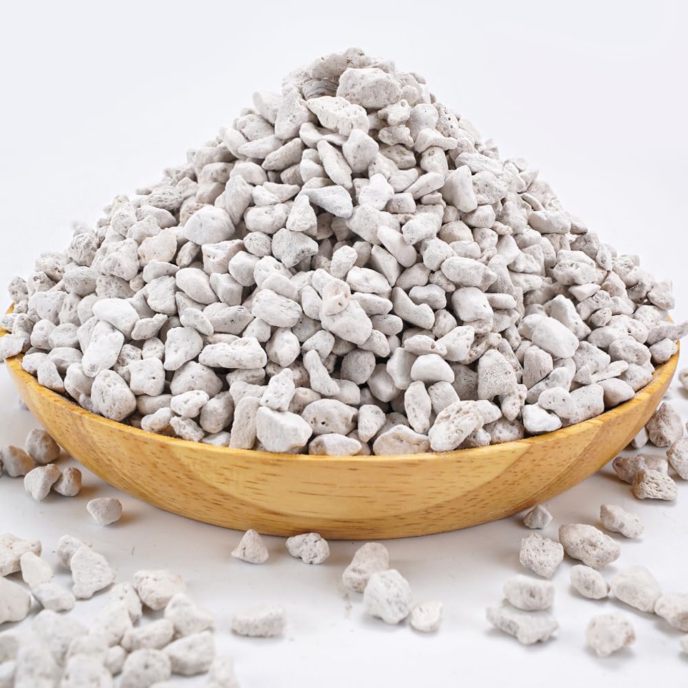 Mix Horticultural Lava Pebbles Pumice Potting Soil Amendment Succulent Cactus Bonsai Gritty Rock Decorative Gravel Plant Drainage Volcanic Rock for Terrarium Fairy Gardening Top Dressing 2.2lb