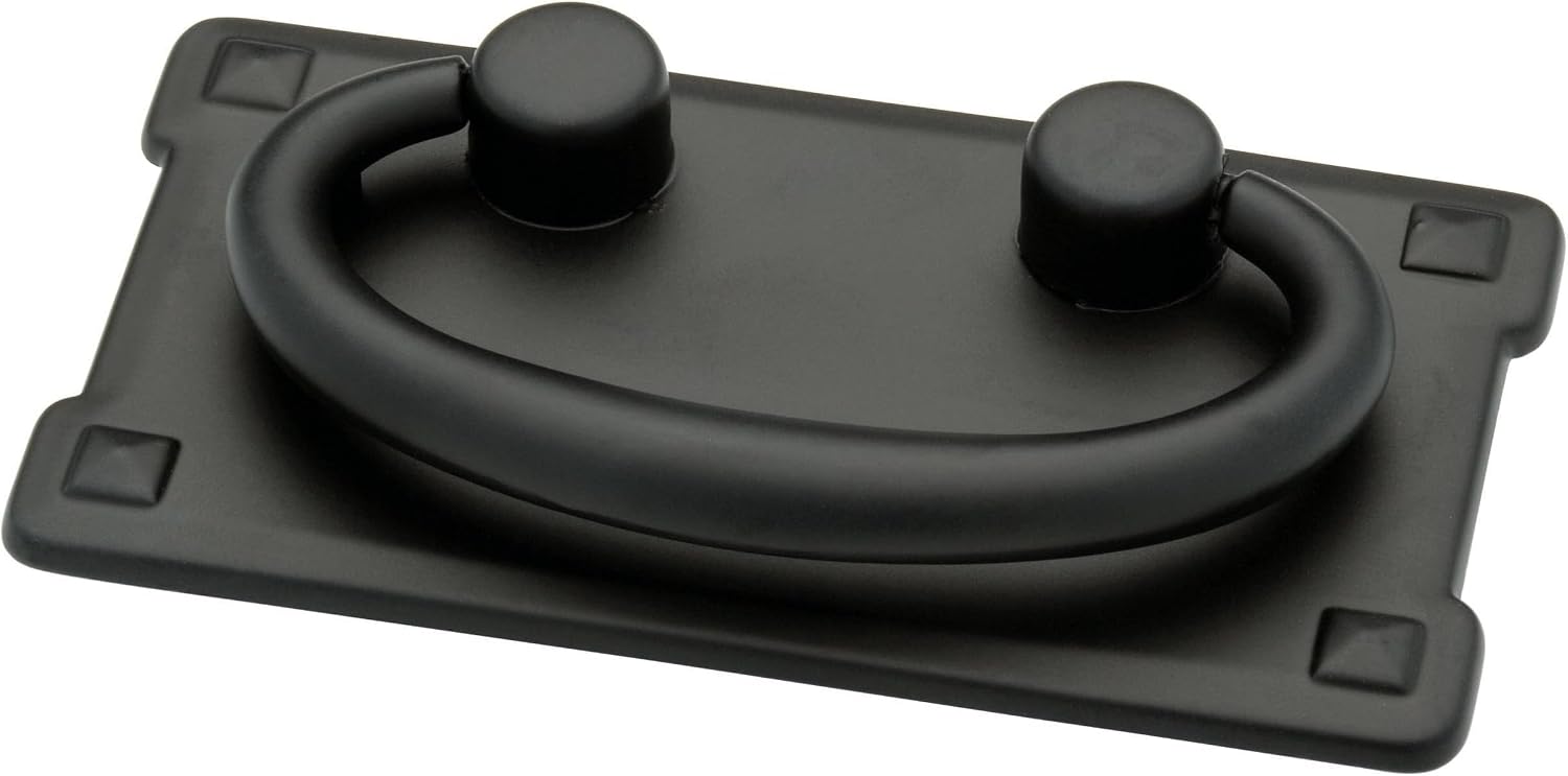 Franklin Brass (5-Pack) – Matte Black Cabinet Handles, 3 Inch Hole Center, Vintage Pulls for Drawers, Kitchen Cabinet Door, Dressers | Mission