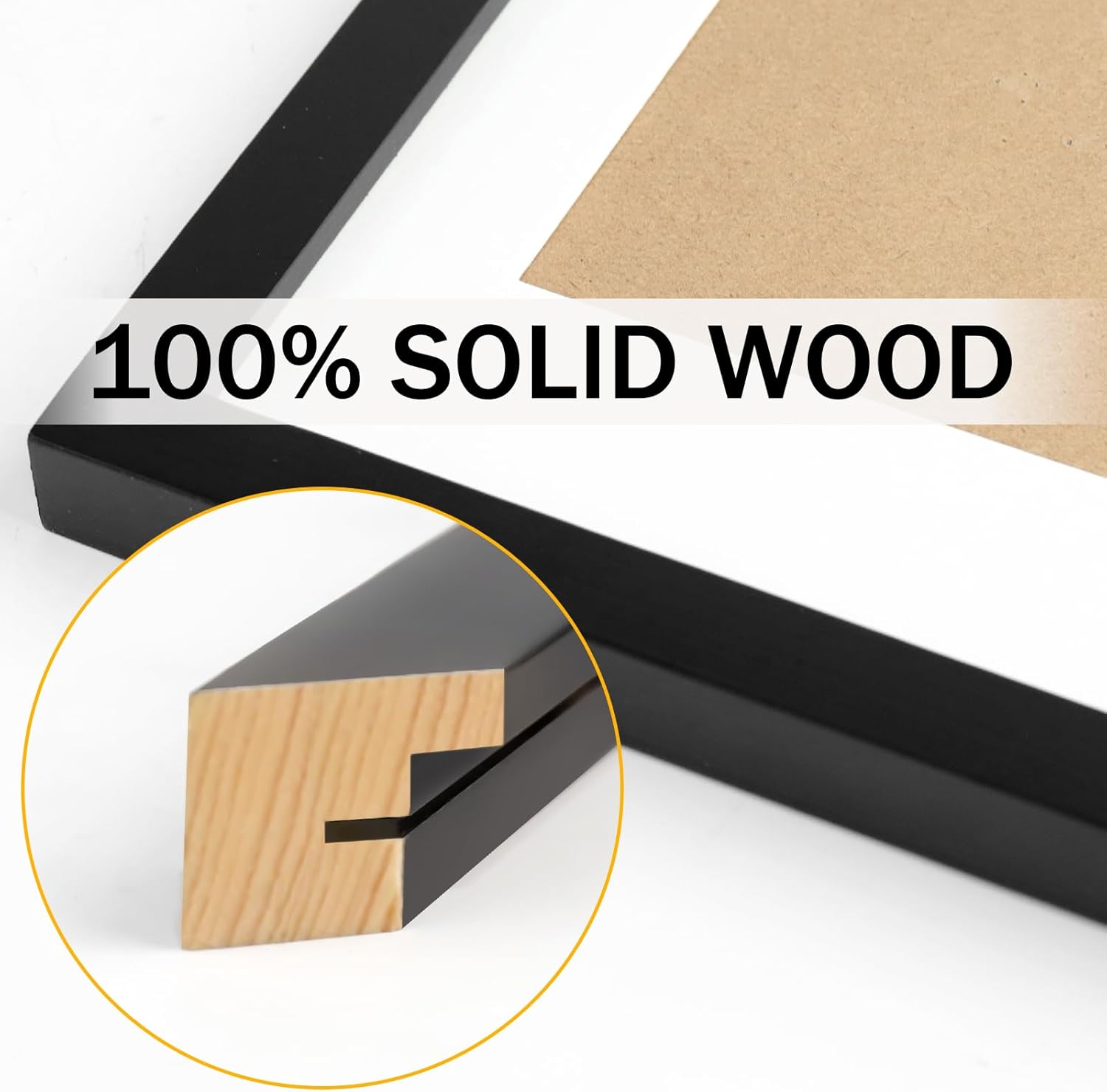 WUTL 8x8 Black Picture Frames Square