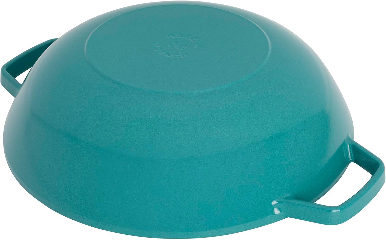 Staub Cast Iron Perfect Pan, Wok, Dutch Oven, 4.5-quart, serves 4-5, Made in France, Dark Blue