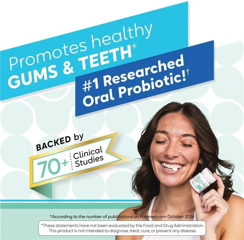BioGaia Prodentis | Dental Probiotic Lozenges | Promotes Healthy Gums & Teeth | Defends Against Dental Problems | Replenishes Oral Microbiome