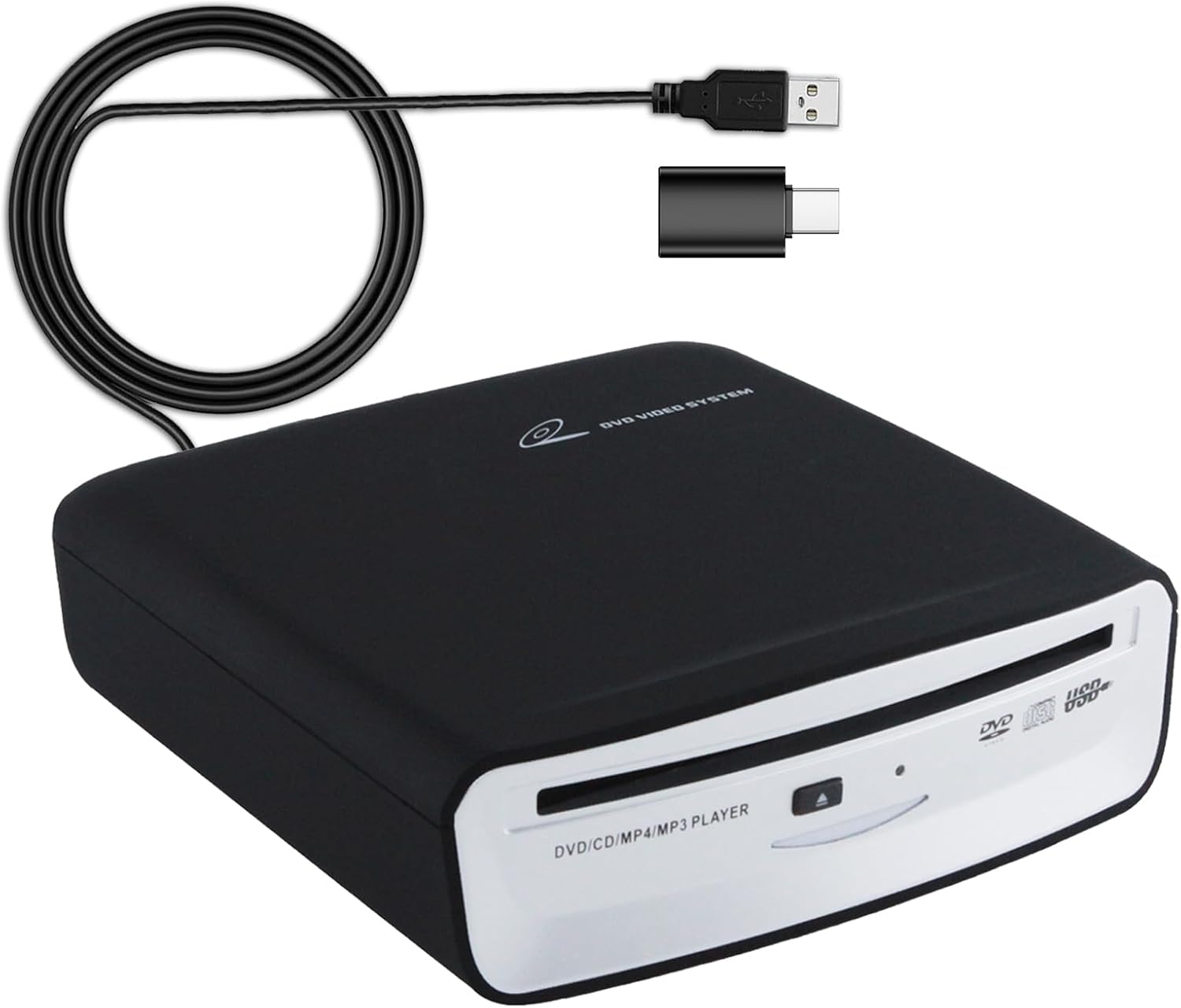 USB External Car Universal CD Player USB Connection Portable CD Player for Car Android Navigation/TV/MacBook pro/Laptops Desktops with Plug and Play