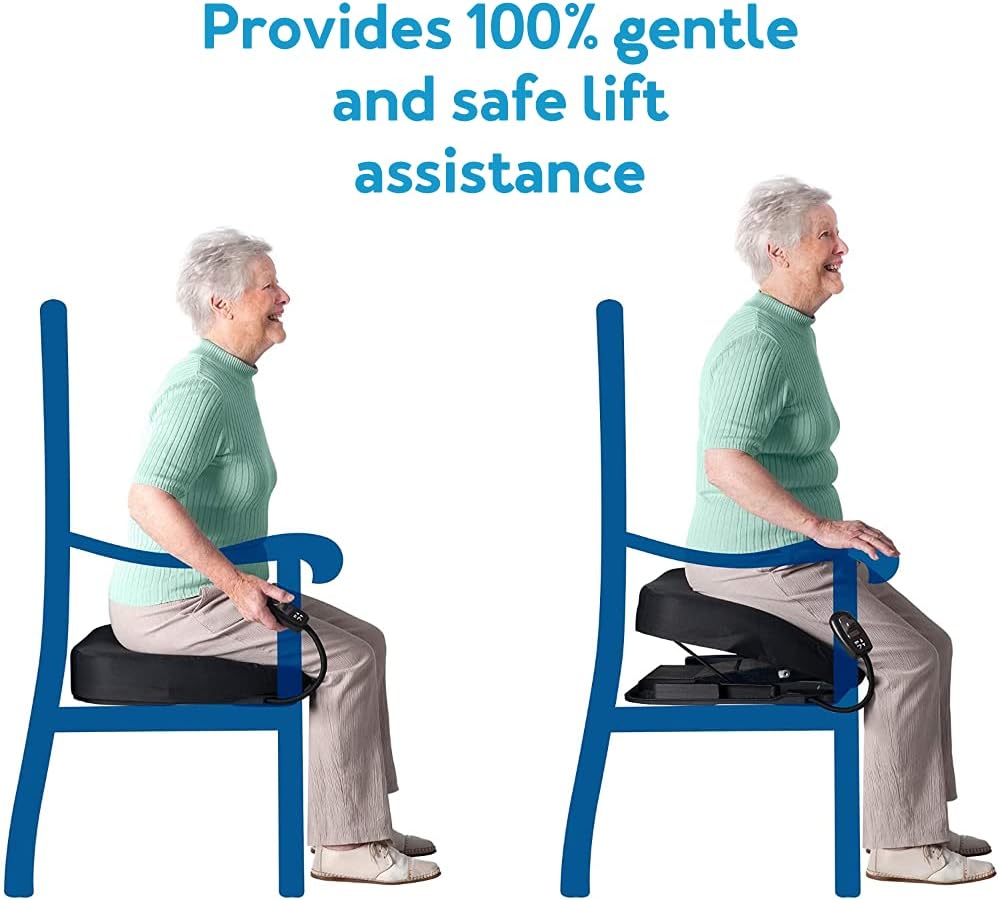Carex Premium Power 20 inch Chair Lift for Stand Assist - Chair Lift Assist Devices for Easy Lift Assist - Fully Electric Power Seat for 100% Sit to Stand Lift Supports up to 300 lbs