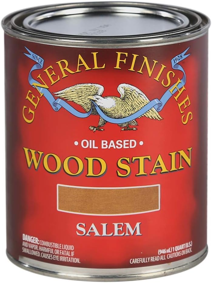 General Finishes Oil Based Penetrating Wood Stain, 1/2 Pint, American Walnut