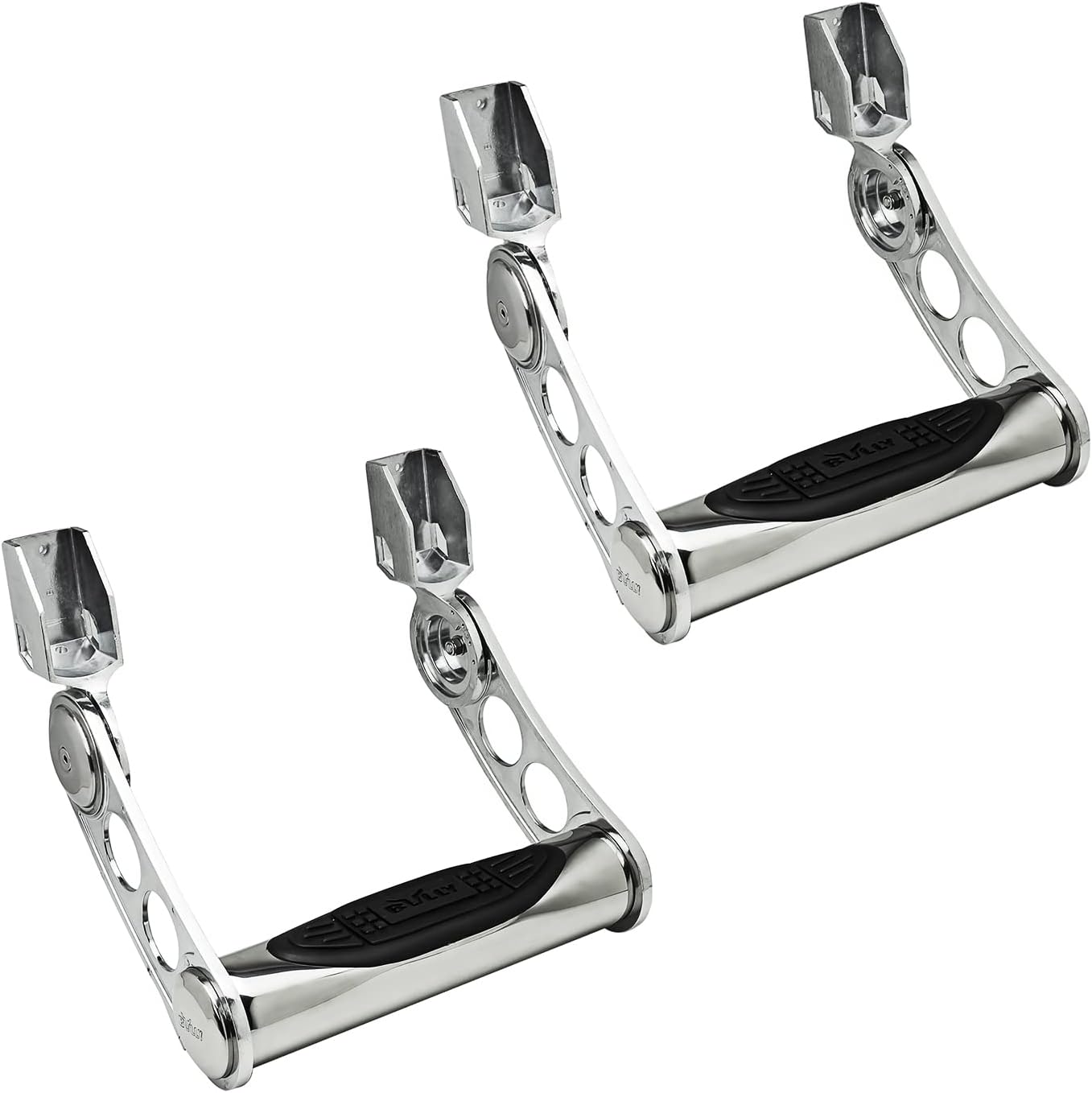 Bully AS-500 Polished Stainless Steel Universal Fit Truck Adjustable Side Step Set of 2 for Trucks from Chevy (Chevrolet), Ford, Toyota, GMC