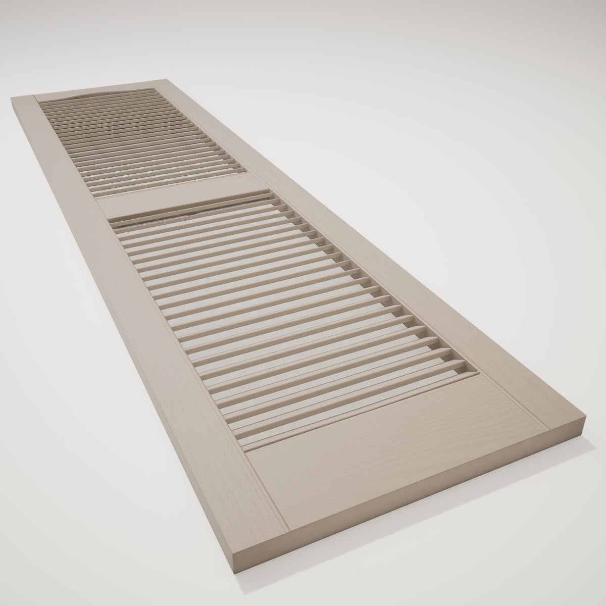 14 1/2"W x 60"H EverColor Open Louver Exterior Vinyl Shutters, w/Installation Shutter-Lok's & Matching Screws (Per Pair), Black