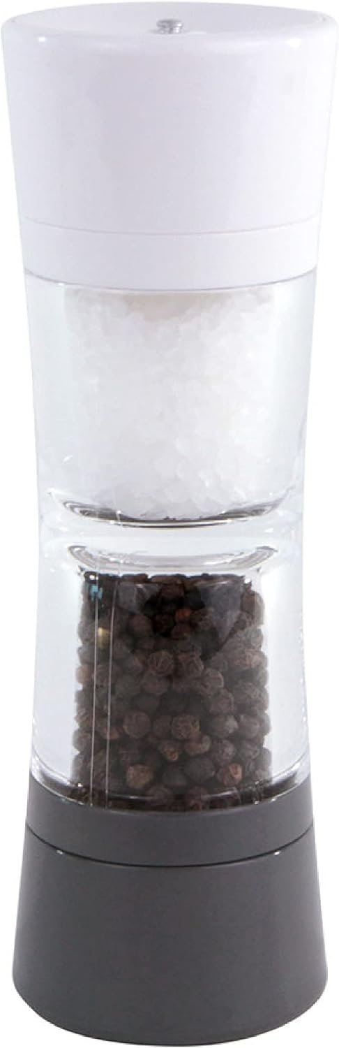 Cole & Mason Lincoln Duo Salt and Pepper Grinder Combo, Acrylic Combination Mill Includes Premium Salt and Peppercorns
